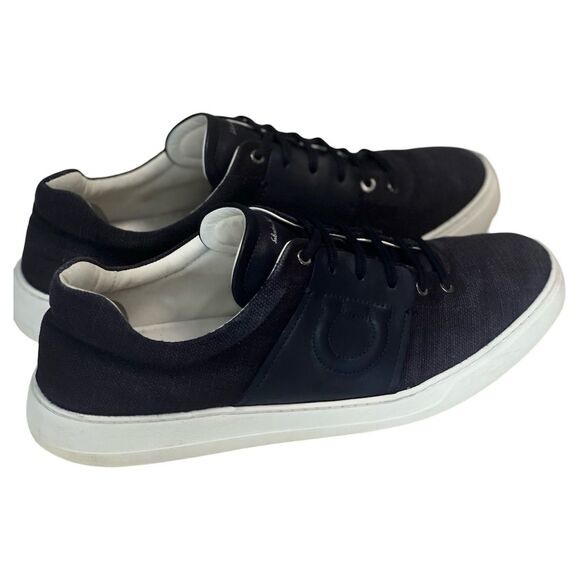 Salvatore Ferragamo Men's Blue Sneakers Size 12M Casual Lace-Up - Picture 3 of 15